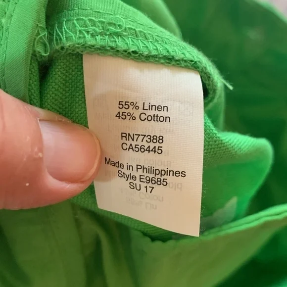 J Crew sz 6 linen blend Kelly green short with scalloped hem - Picture 6 of 7